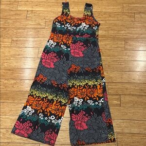 Colorful Floral Gemma Eclectic Grandpa Sleeveless Jumpsuit Women’s M